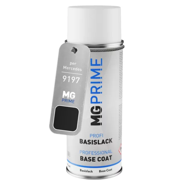 Vernice per auto Bomboletta spray per Mercedes 9197 197 Obsidianschwarz Metallic