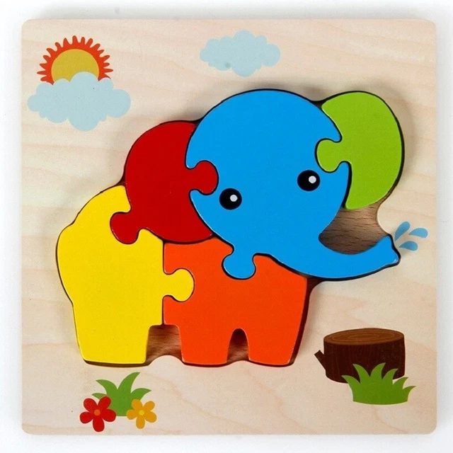 Wooden Jigsaw Puzzle For Toddlers Kids Montessori Early Educational Toys