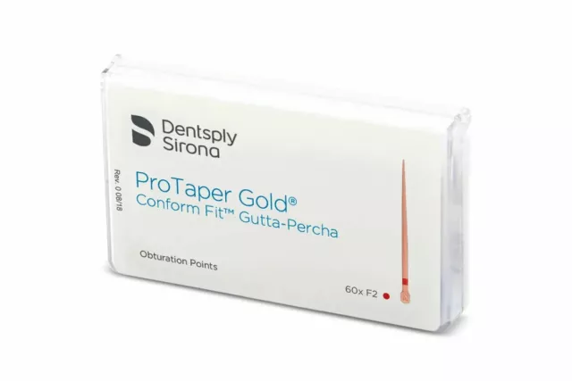 Protaper Gold Conform Fit Gutta-Percha Points by Dentsply (All sizes) (60/pack)