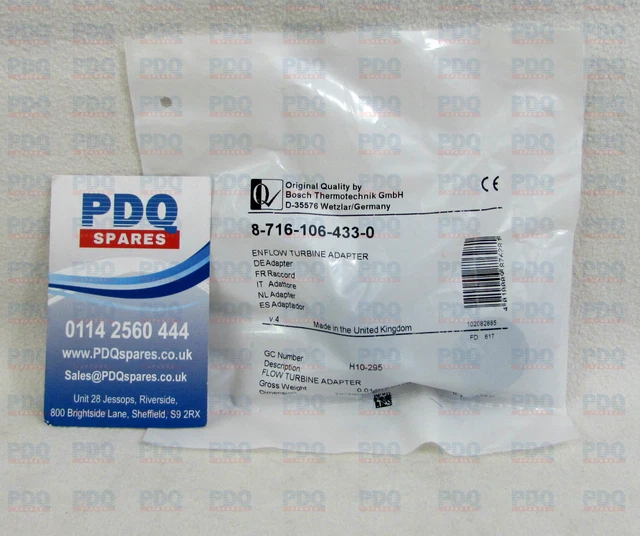 WORCESTER GREENSTAR & JUNIOR FLOW SENSOR ADAPTER 8716122264 was