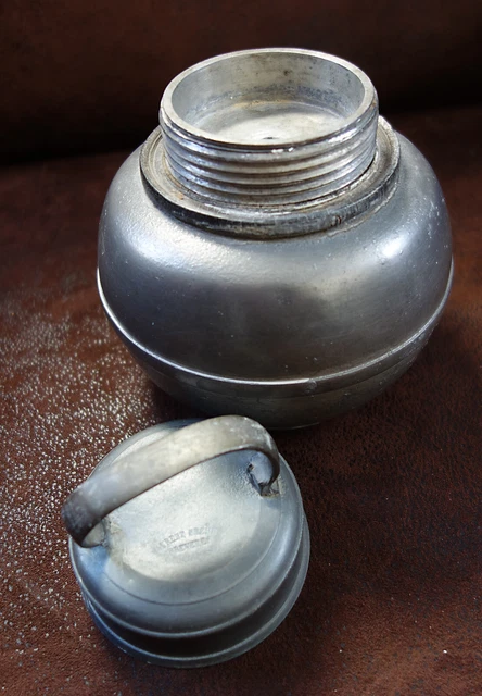 ANCIEN POT A BOUILLON EN ETAIN " Laurent Frères, Toulouse" 1850-1860