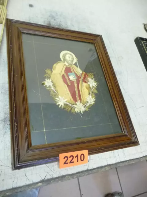 2210. Alte KLOSTERARBEIT Bild Rahmen