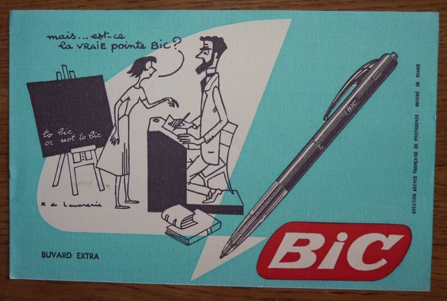 Buvard -  Bic - Leçon D'anglais - Illustrateur R De L......ie ? - Professeur