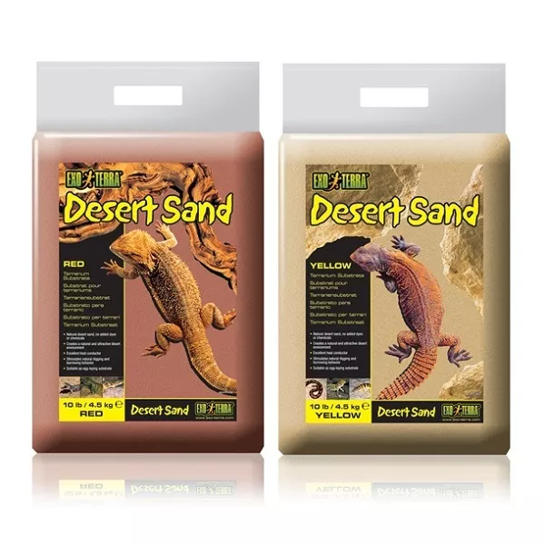 Exo Terra Desert Sand 4.5kg / 10lb Reptile Vivarium Natural Substrate Yellow Red