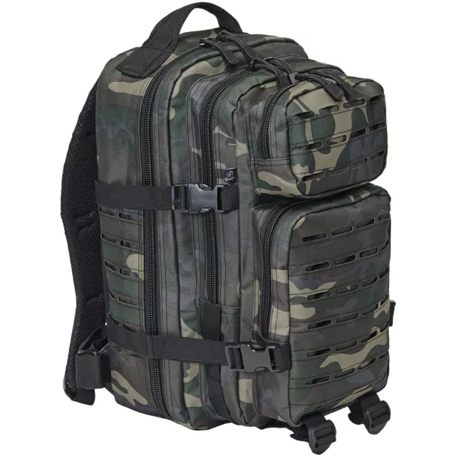 Brandit Nos Cooper Lasercut Mochila Táctica 25 L Molle Día Urbano Pack Dark Camo