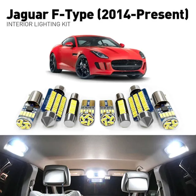 LED Interior Lights Blubs Kit White Upgrade For JAGUAR F-Type 2014-2021 20PCS