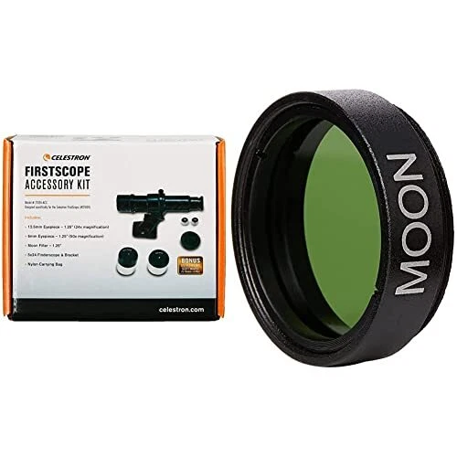 Kit de accesorios Celestron 21024-ACC FirstScope y filtro lunar 94119-A 1,25 pulgadas
