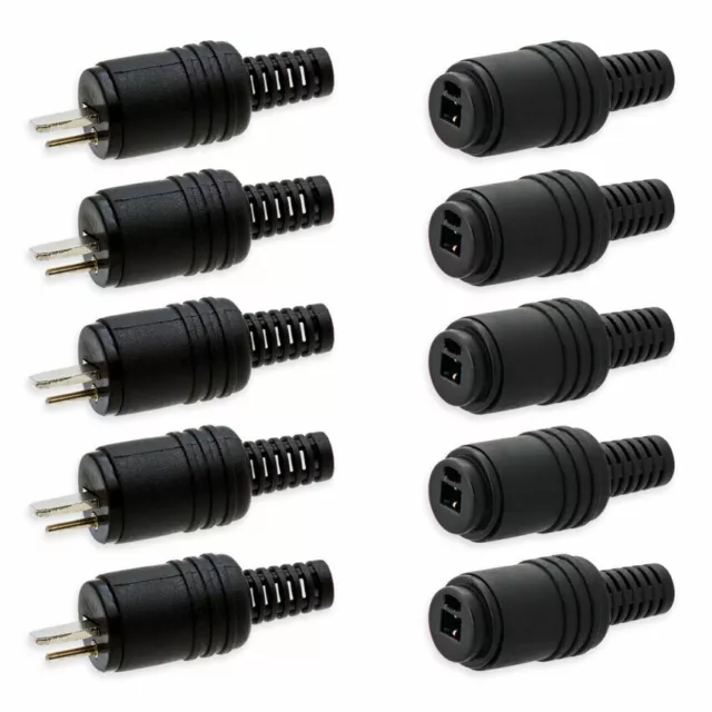 Lautsprecher SET Din 2-pol. 5x LS-Stecker 5x LS-Buchsen Audio Adapter Schraubbar