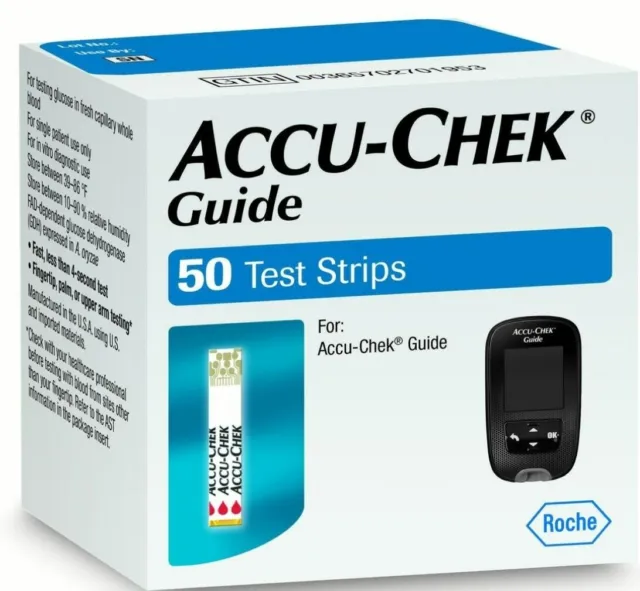Accu-Chek Guide 50 Test Bandes Pour Glucose Soin