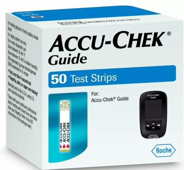 Accu-Chek Guide 50 tiras reactivas para el cuidado de la glucosa-EXP-04/23