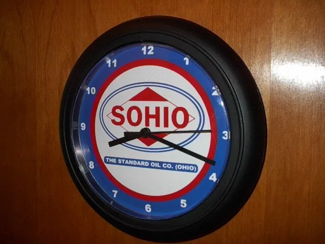 SOHIO Standard Oil Ohio Gas Station Garage Man Cave Bar Advertising Clock Sign