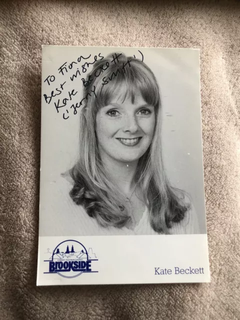 Kate Beckett  (Brookside) Hand Signed Cast Card