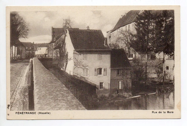 FENETRANGE finstingen Moselle CPA 57 la rue de la gare pont