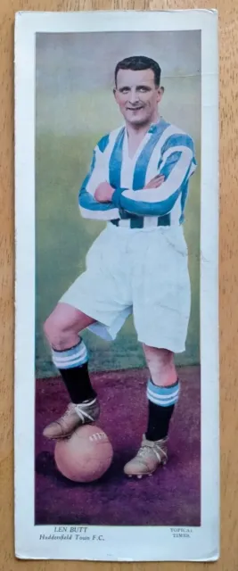 Len Butt Huddersfield DC Thomson Topical Times Footballers 1936 250mm x 95mm
