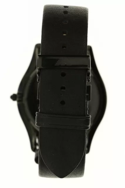 EMPORIO ARMANI Mens AR2059 Black Dial Leather Strap 43mm Watch 133443 3