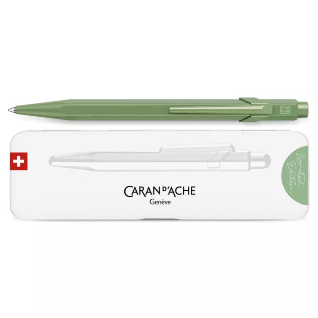 Caran d'Ache Kugelschreiber 849 CLAIM YOUR STYLE Lehmgrün mit Etui, 0849.595,NEU