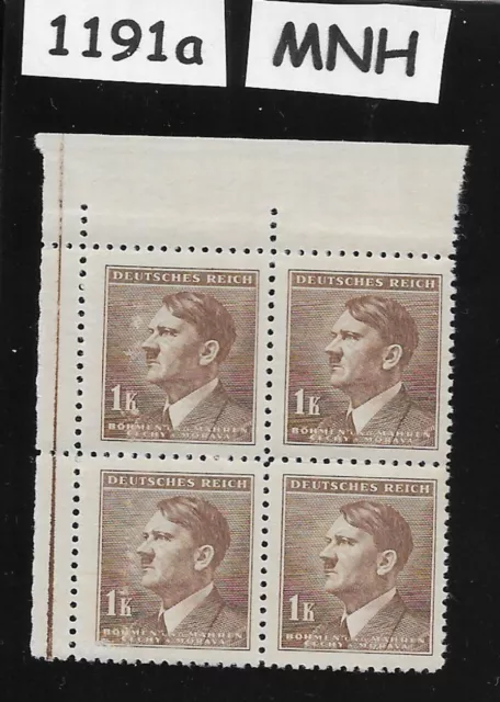 MNH Block Sc #68 Hitler 1942  Bohemia & Moravia  German occupation WWII   #1191a