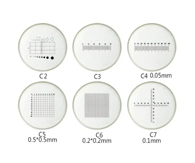 Microscope Eyepiece Micrometer Grid Mesh Ruler Reticle Calibration Slide Dia19mm