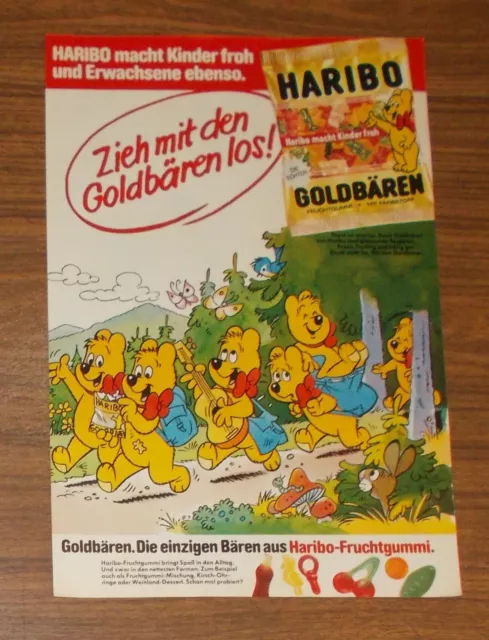 Seltene Werbung HARIBO GOLDBÄREN - Zieh mit den Goldbären los #1 1981
