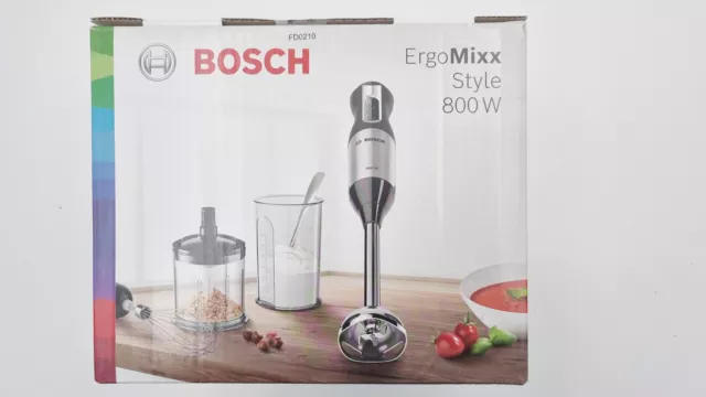 Bosch Stabmixer-Set ErgoMixx Style Edelstahl 800 W Zerkleinerer Schneebesen