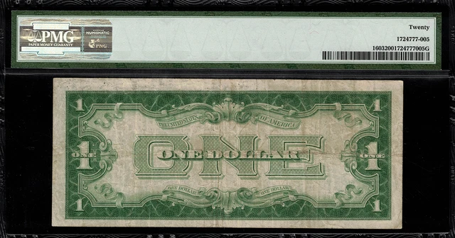 1928C $1 Silver Certificate FR-1603 HB Block - Graded PMG 20 Very Fine 2