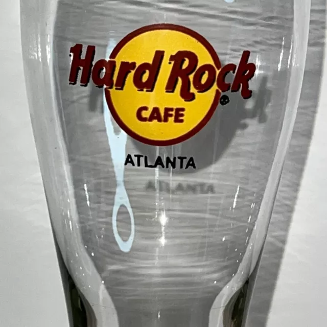 Hard Rock Cafe Atlanta  8" Tall   20 oz Pilsner Beer Glass 2
