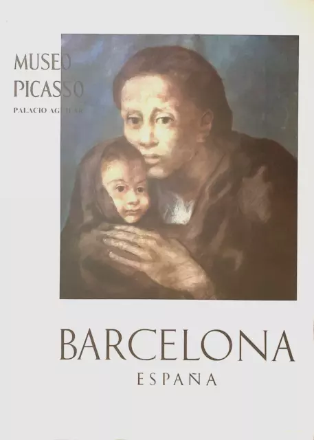 Picasso Pablo affiche originale offset 1966 mère et enfant 1903 Muséum Barcelona