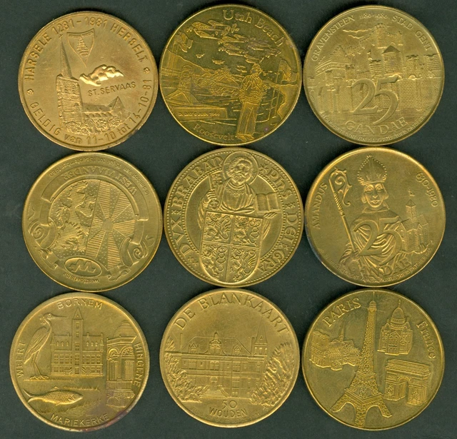 Lot De 9 Medailles Touristiques  Sites + Amadeus   Lot 17