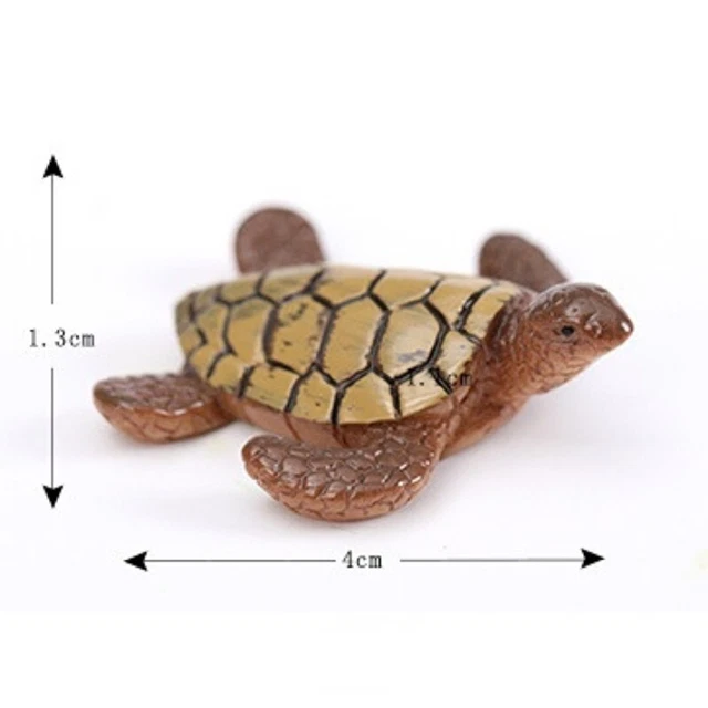 1pc Mini Sea Turtle Model Resin Ornaments Aquarium Fish Tank Home Landscape Deco 2