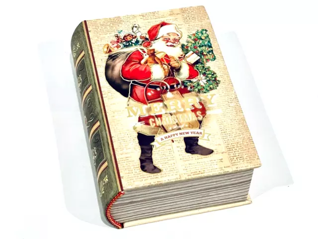 Punch Studio Merry Christmas Santa 4 Oz. Bar Soap In Keepsake Gold Foil Book Box