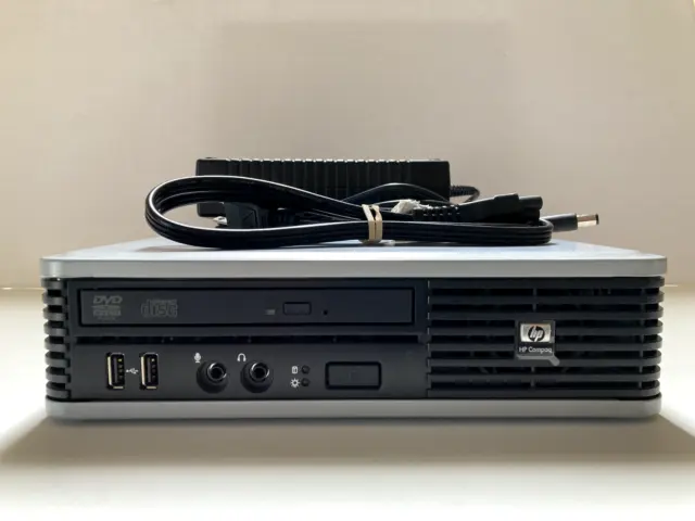 HP Compaq dc7800p ultra slim Windows 7 Pro 320GB hdd Desk Top Computer w adapter