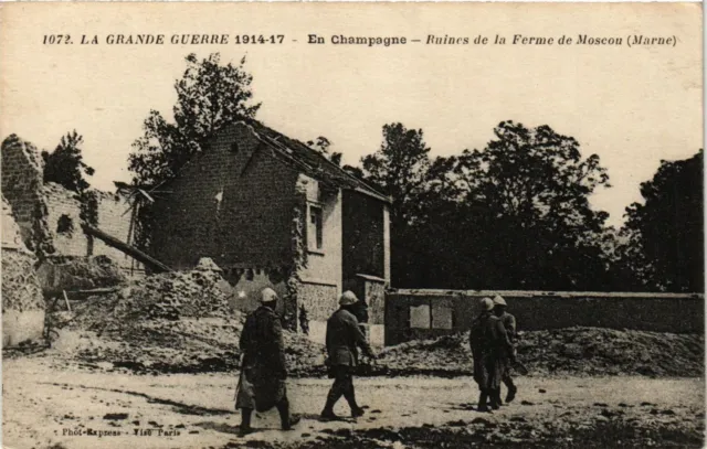 CPA AK Military in CHAMPAGNE - Ruins of the Farm (362265)
