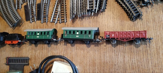 Gros Lot Train Ancien O - Locomotive Bing Wagons Rails, échelle 0, Collection, Vintage