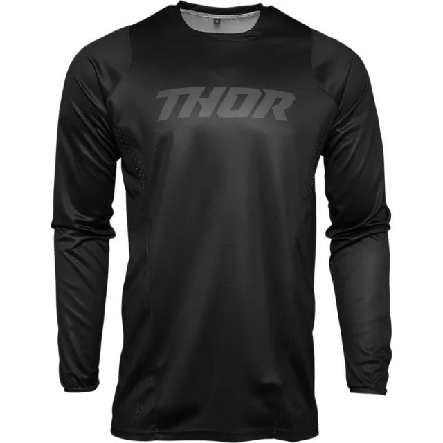 Thor Pulse Blackout Tricot Jersey Noir MX Motocross Cross Enduro Vtt 2