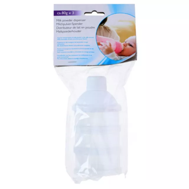 Milk Powder Dispenser Pot 3 Dose of Baby Feeding Formula Storage Pot Container