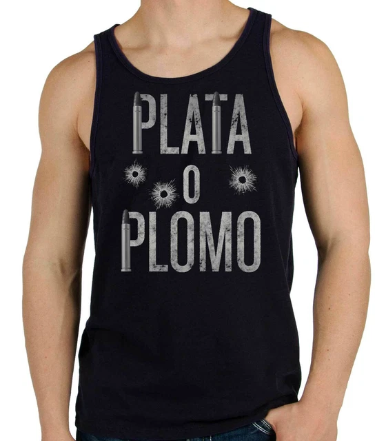 Camiseta Hombre Tirantes Plata o Plomo-Narcos-Pablo Escobar sleeveless shirt man