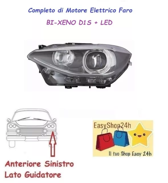 Faro Fanale Proiettore Anteriore Sx Per Bmw Serie 1 F20 F21 2012 2015 Xeno Led