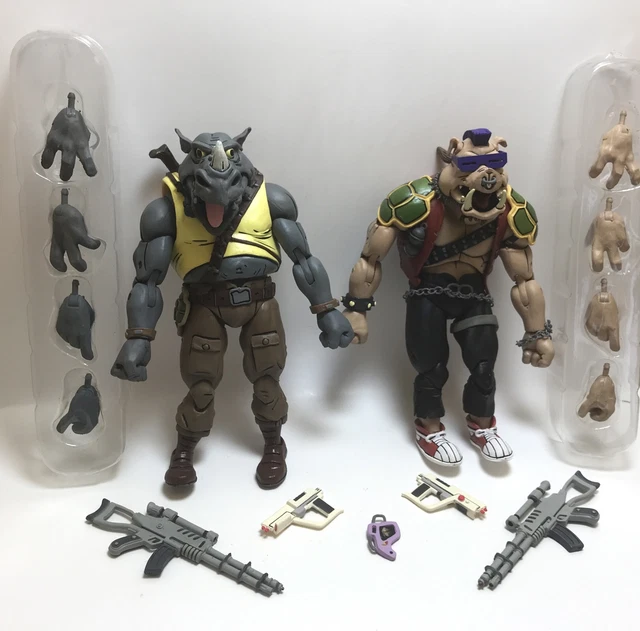 2019 Neca Complete Bebop Rock Ninja Turtles TMNT 7” Action Figure Lot