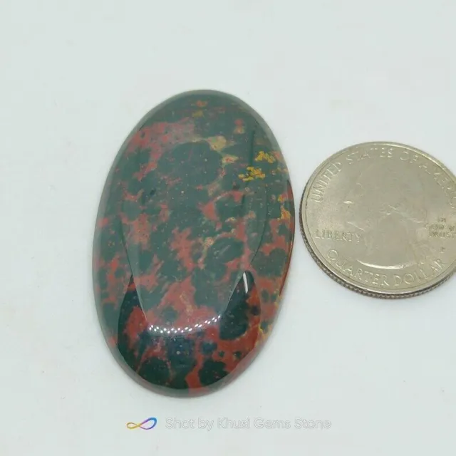 Natural Bloodstone Agate Oval Loose Gemstone Cabochon For Making Jewelry Stone