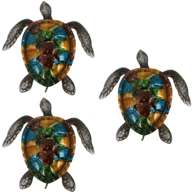 Garden Metal Wall Decor Sea Turtle Wall Sculpture Iron Wall Sculpture