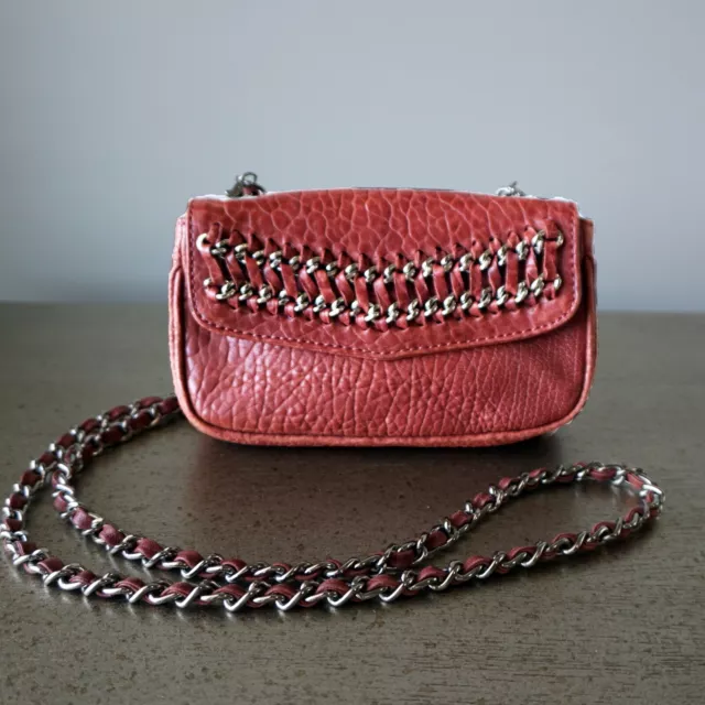 Pebbled Leather Small Bag with Chain Strap Treesje