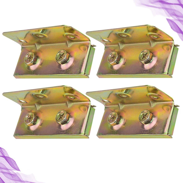 4 Pcs Kleiderbügel Aus Metall Einsteckbare Bettschiene Golden