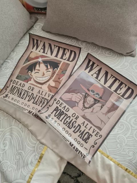 Anime Poster One Piece Wanted  Monkey D. Luffy, Portgas D. Ace *hochglanz* *Neu*