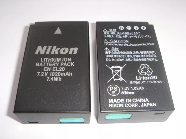 Batterie D'ORIGINE NIKON EN-EL20 GENUINE battery AKKU ACCU NEUVE 7.2V 1020mAh