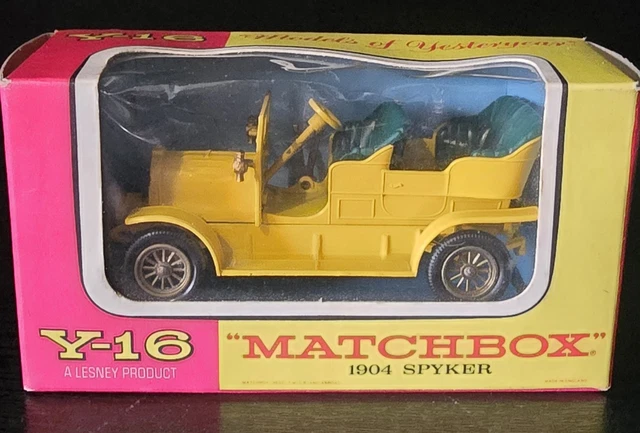 Matchbox Y-16 Spyker Tourer 1904 poussièreuse et d'époque Matchbox Y-16 Spyker Tourer 1904 poussièreuse et d'époque
