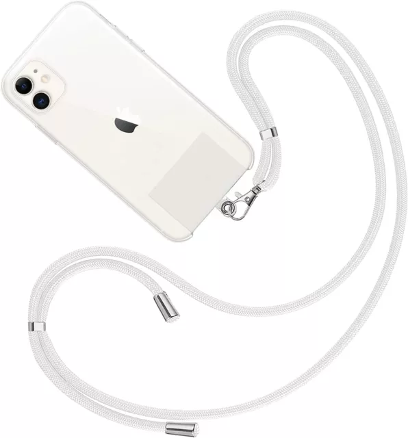 Cuerda para Funda Carcasa de Móvil Adaptador Universal Cordón Colgante Blanco