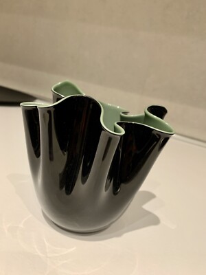 Fazzoletto Venini Incamiciato 2009 Verde Nero 