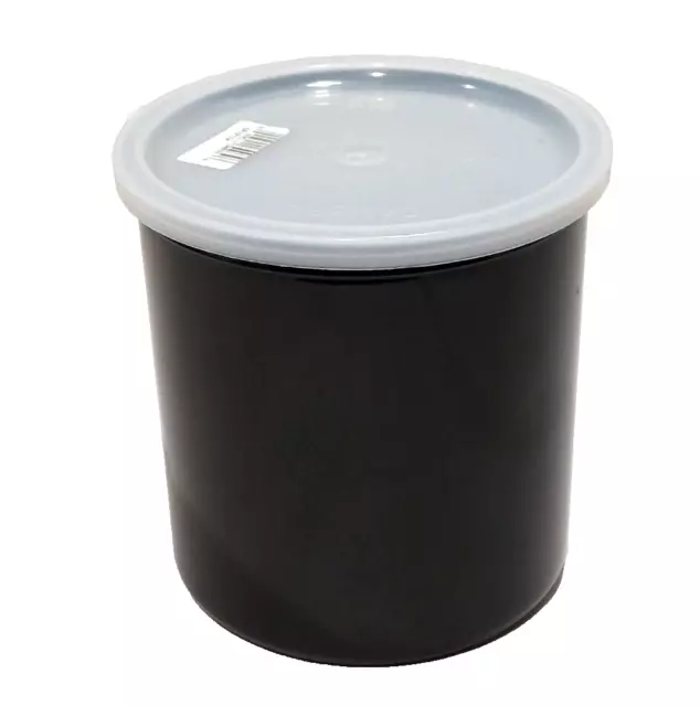 Cambro CP12 1.2 qt Capacity 5-3/16" Black Plastic Jar Seal Lid Food Container