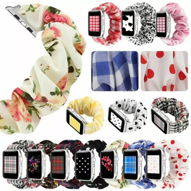 For Apple Watch Ultra 2 9 8 7 SE 6 5 Scrunchie Elastics Fashion Loop Band Strap