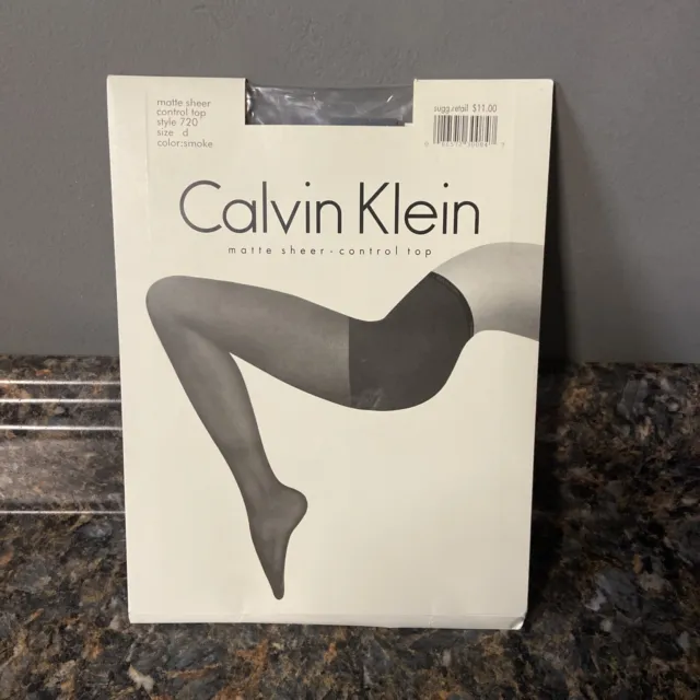 Calvin Klein Control Top Matt Sheer Style 720 Size D Color Smoke